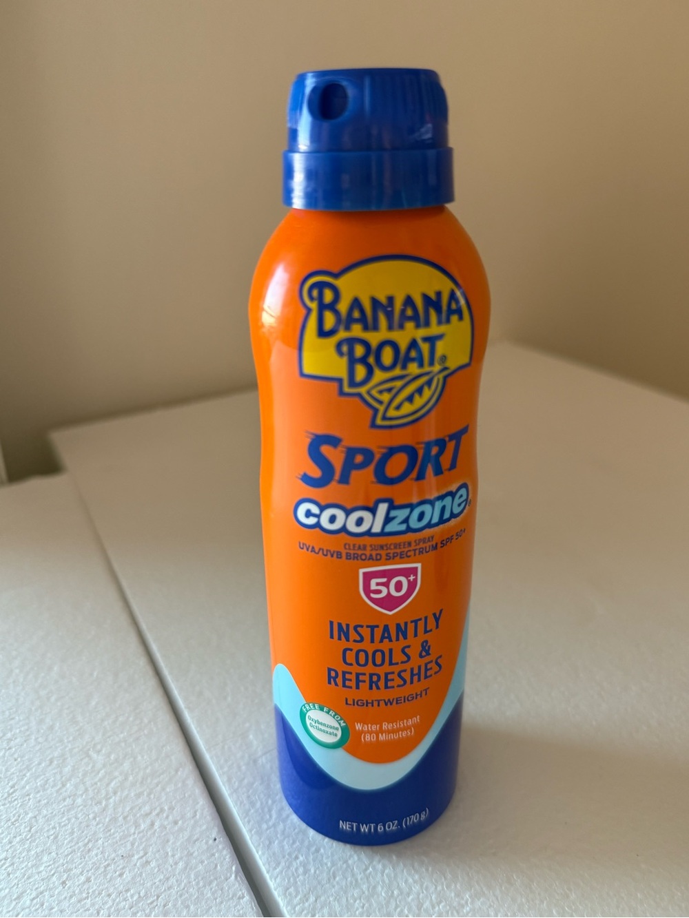 Banana Boat Sport CoolZone SPF 50+ Sunscreen Spray - Orange/Blue